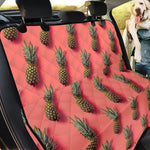 Pastel Pink Pineapple Pattern Print Pet Car Back Seat Cover