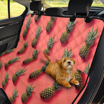 Pastel Pink Pineapple Pattern Print Pet Car Back Seat Cover