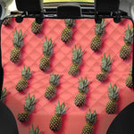 Pastel Pink Pineapple Pattern Print Pet Car Back Seat Cover