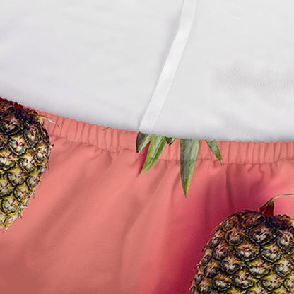 Pastel Pink Pineapple Pattern Print Sofa Cover