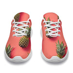 Pastel Pink Pineapple Pattern Print Sport Shoes GearFrost