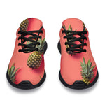 Pastel Pink Pineapple Pattern Print Sport Shoes GearFrost