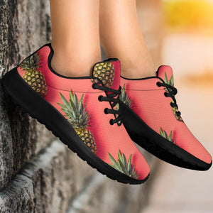 Pastel Pink Pineapple Pattern Print Sport Shoes GearFrost