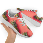 Pastel Pink Pineapple Pattern Print Sport Shoes GearFrost