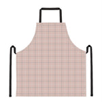 Pastel Pink Tattersall Pattern Print Apron