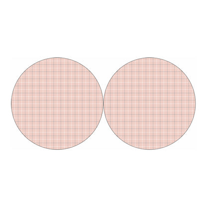 Pastel Pink Tattersall Pattern Print Car Coasters