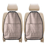 Pastel Pink Tattersall Pattern Print Car Seat Organizers