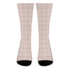 Pastel Pink Tattersall Pattern Print Crew Socks