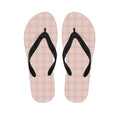 Pastel Pink Tattersall Pattern Print Flip Flops