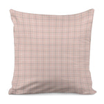 Pastel Pink Tattersall Pattern Print Pillow Cover