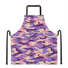 Pastel Purple Camouflage Print Apron