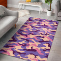 Pastel Purple Camouflage Print Floor Mat