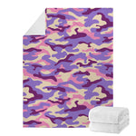 Pastel Purple Camouflage Print Blanket