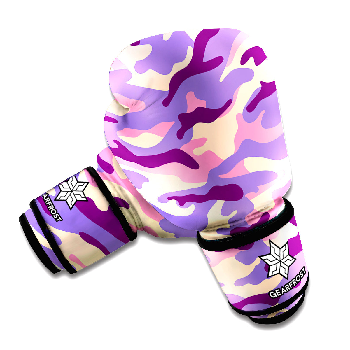 Pastel Purple Camouflage Print Boxing Gloves