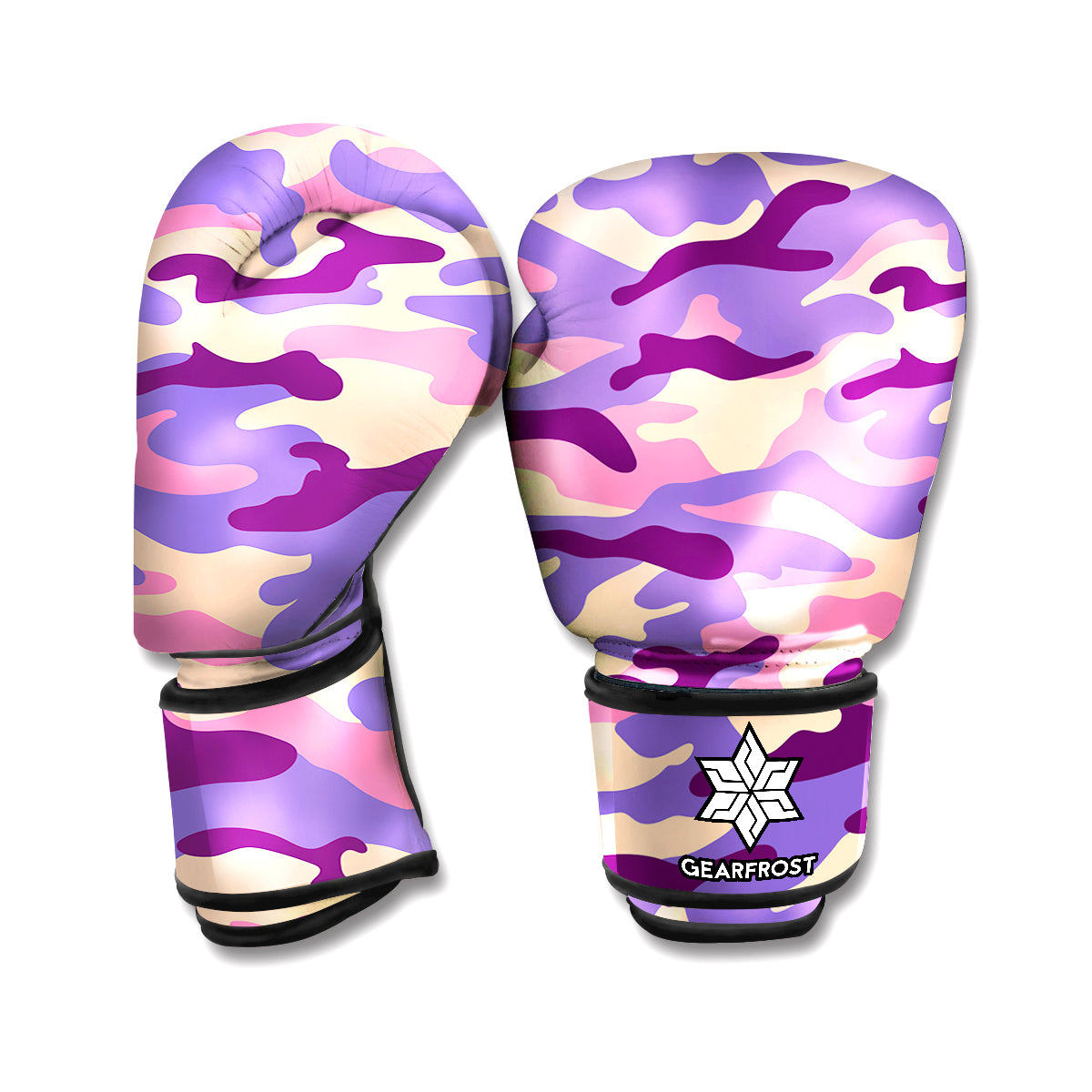 Pastel Purple Camouflage Print Boxing Gloves
