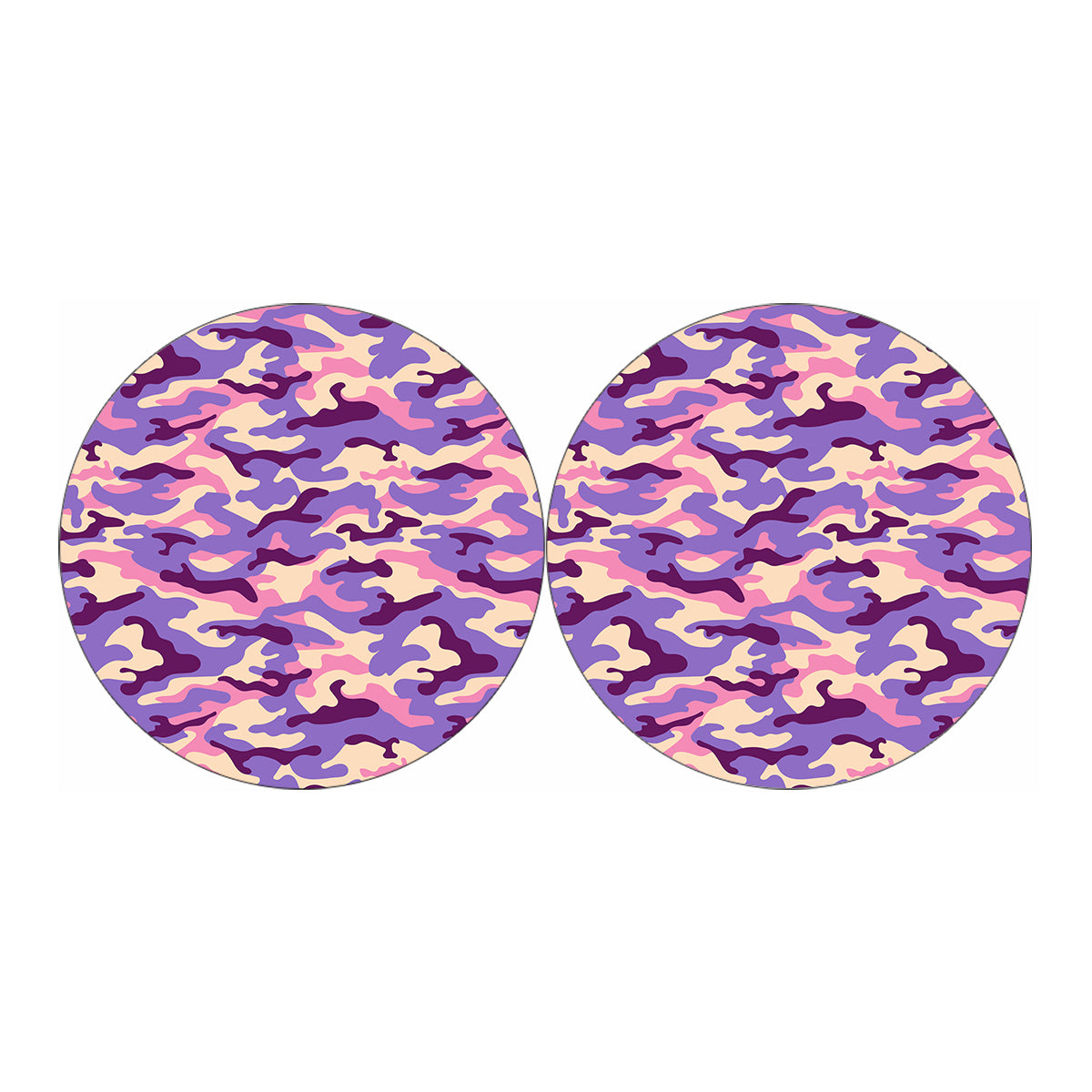 Pastel Purple Camouflage Print Car Coasters