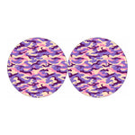 Pastel Purple Camouflage Print Car Coasters