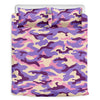 Pastel Purple Camouflage Print Duvet Cover Bedding Set