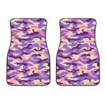 Pastel Purple Camouflage Print Front Car Floor Mats