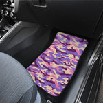 Pastel Purple Camouflage Print Front Car Floor Mats