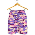 Pastel Purple Camouflage Print Men's Shorts