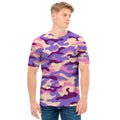 Pastel Purple Camouflage Print Men's T-Shirt