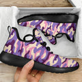 Pastel Purple Camouflage Print Mesh Knit Shoes