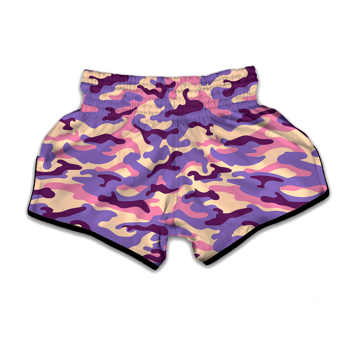 Pastel Purple Camouflage Print Muay Thai Boxing Shorts