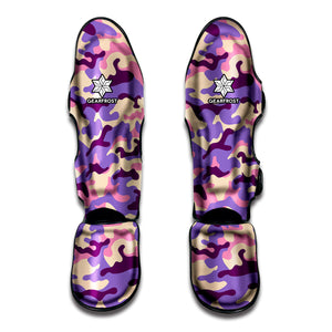 Pastel Purple Camouflage Print Muay Thai Shin Guard