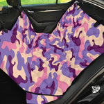 Pastel Purple Camouflage Print Pet Car Back Seat Cover
