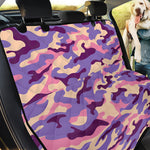 Pastel Purple Camouflage Print Pet Car Back Seat Cover