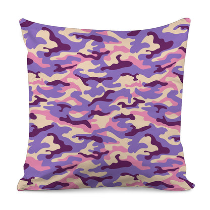 Pastel Purple Camouflage Print Pillow Cover