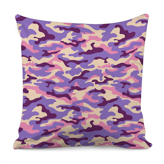 Pastel Purple Camouflage Print Pillow Cover