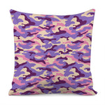 Pastel Purple Camouflage Print Pillow Cover