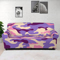 Pastel Purple Camouflage Print Sofa Cover