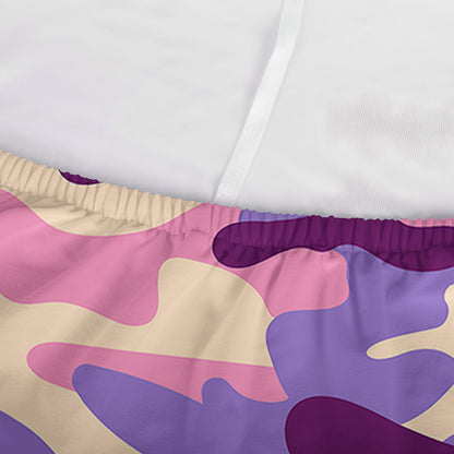Pastel Purple Camouflage Print Sofa Cover