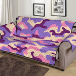 Pastel Purple Camouflage Print Sofa Protector