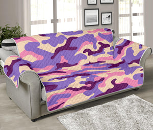 Pastel Purple Camouflage Print Sofa Protector