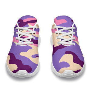 Pastel Purple Camouflage Print Sport Shoes GearFrost