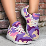 Pastel Purple Camouflage Print Sport Shoes GearFrost