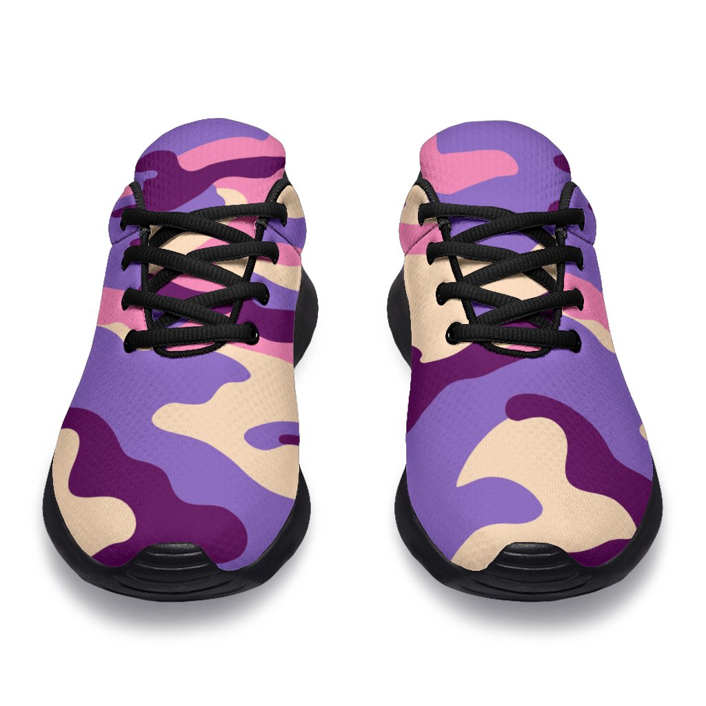 Pastel Purple Camouflage Print Sport Shoes GearFrost