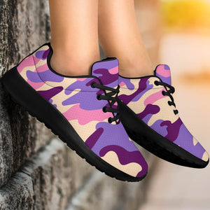 Pastel Purple Camouflage Print Sport Shoes GearFrost