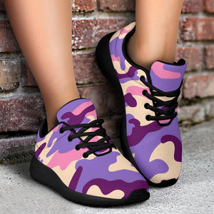 Pastel Purple Camouflage Print Sport Shoes GearFrost