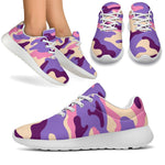 Pastel Purple Camouflage Print Sport Shoes GearFrost