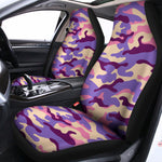 Pastel Purple Camouflage Print Universal Fit Car Seat Covers