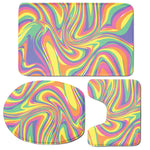 Pastel Rave Print 3 Piece Bath Mat Set