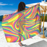 Pastel Rave Print Beach Sarong Wrap
