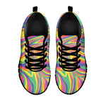 Pastel Rave Print Black Sneakers