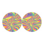 Pastel Rave Print Car Coasters