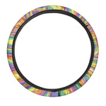 Pastel Rave Print Car Steering Wheel Cover